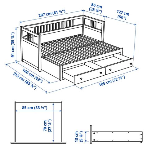 hemnes daybed dimensions